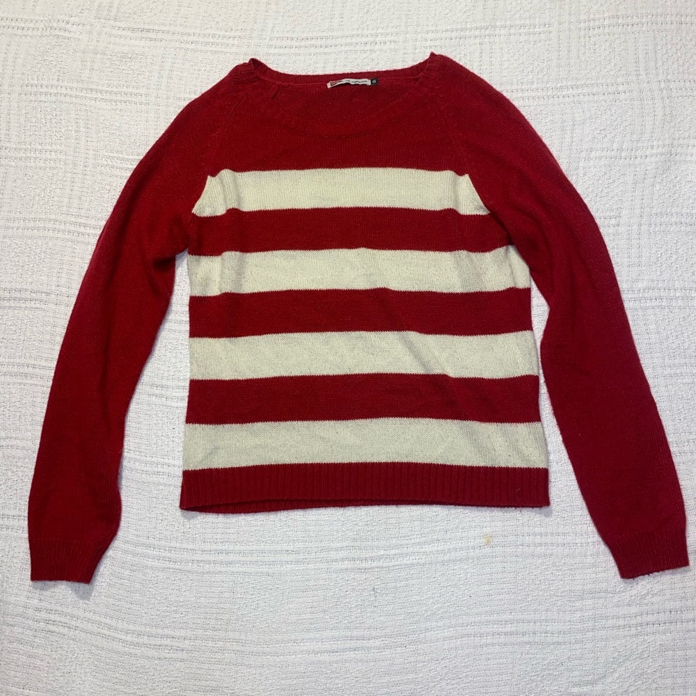 Pool Pink and White Striped Sweater
